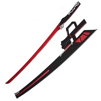 赤い瞳を斬る黒＋赤の2本 古兵器 武具 模造刀·模擬刀 Cosplay 赤い瞳を斬る黒＋赤の2本 古兵器 武具 模造刀·模擬